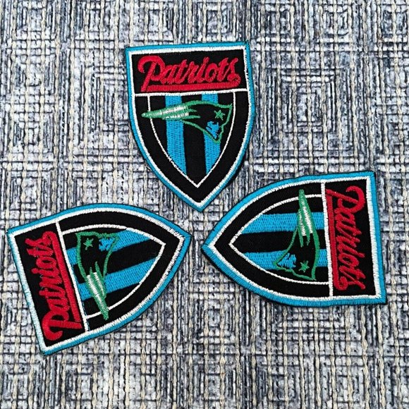 Lot of 3 patches PATRIOTS Iron On Embroidery Patches For Jackets Jeans Craft - Picture 7 of 10